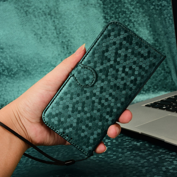 For Blackview Shark 8 Honeycomb Dot Texture Leather Phone Case(Green) - More Brand by PMC Jewellery | Online Shopping South Africa | PMC Jewellery | Buy Now Pay Later Mobicred