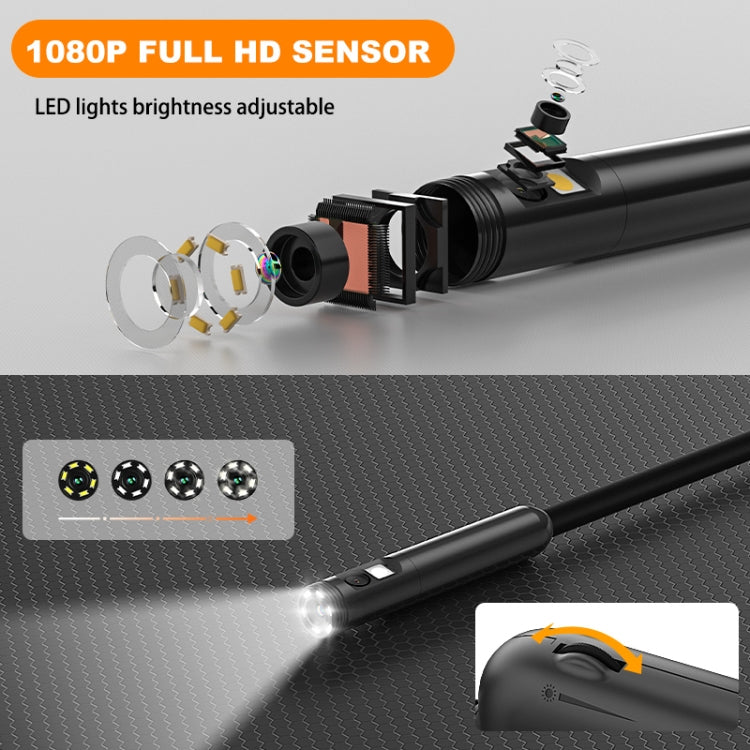 Y15 7.9mm Triple Camera WiFi Connected Hard Cable HD Industrial Endoscope, Length:5m(Black) -  by PMC TechLife | Online Shopping South Africa | PMC TechLife | Buy Now Pay Later Mobicred