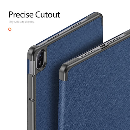 For Huawei MatePad SE 11 2024 DUX DUCIS Domo Series Cloth Texture Magnetic Leather Tablet Case(Blue) - Huawei by DUX DUCIS | Online Shopping South Africa | PMC Jewellery | Buy Now Pay Later Mobicred