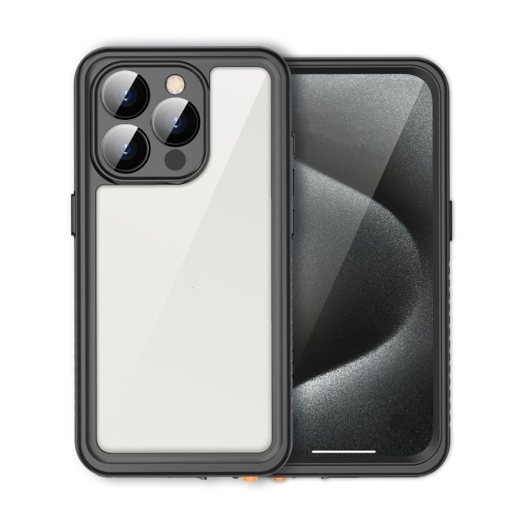 For iPhone 15 Pro RedPepper Shockproof IP68 Waterproof PC + TPU Protective Case(Black) - iPhone 15 Pro Cases by RedPepper | Online Shopping South Africa | PMC Jewellery | Buy Now Pay Later Mobicred