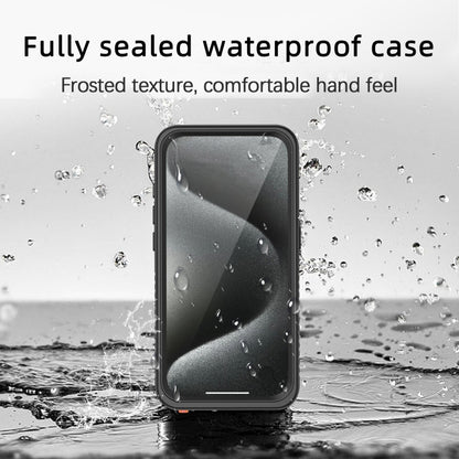 For iPhone 15 Pro RedPepper Shockproof IP68 Waterproof PC + TPU Protective Case(Black) - iPhone 15 Pro Cases by RedPepper | Online Shopping South Africa | PMC Jewellery | Buy Now Pay Later Mobicred