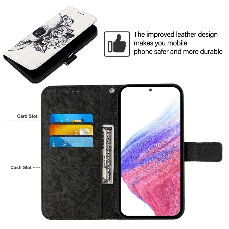 For Samsung Galaxy S25+ 5G 3D Painting Horizontal Flip Leather Phone Case(Skull) - free shipping - PMC Jewellery - Order now!