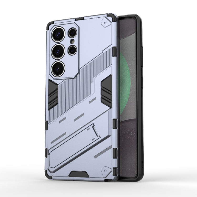 For Samsung Galaxy S25 Ultra 5G Punk Armor 2 in 1 PC + TPU Shockproof Phone Case with Invisible Holder(Grey) - Galaxy S25 Ultra 5G Cases by PMC Jewellery | Online Shopping South Africa | PMC Jewellery | Buy Now Pay Later Mobicred