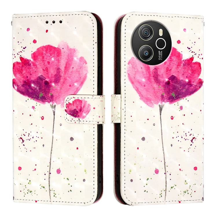 For Blackview Shark 8 3D Painting Horizontal Flip Leather Phone Case(Flower) - More Brand by PMC TechLife | Online Shopping South Africa | PMC TechLife | Buy Now Pay Later Mobicred