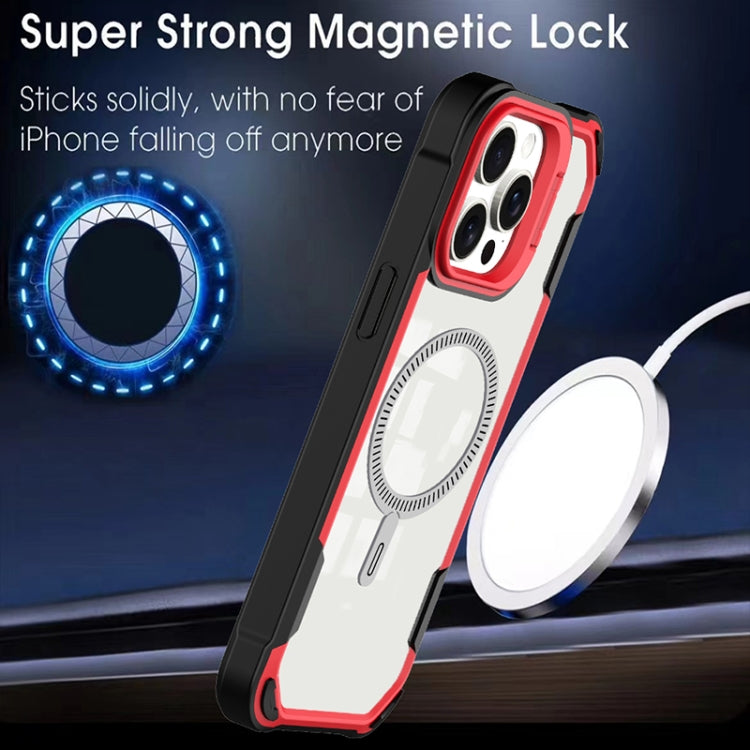 For iPhone 16 Pro Transparent Acrylic MagSafe Lens Holder Phone Case(Orange) - iPhone 16 Pro Cases by PMC TechLife | Online Shopping South Africa | PMC TechLife | Buy Now Pay Later Mobicred