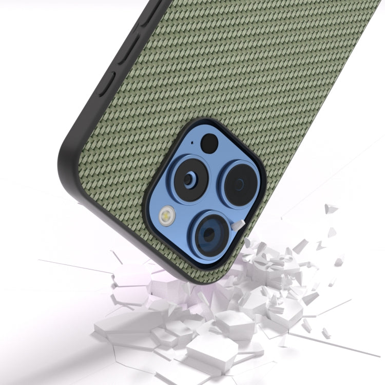 For iPhone 16 Pro Carbon Fiber Texture Protective Phone Case(Green) - free shipping - PMC TechLife - Order now!