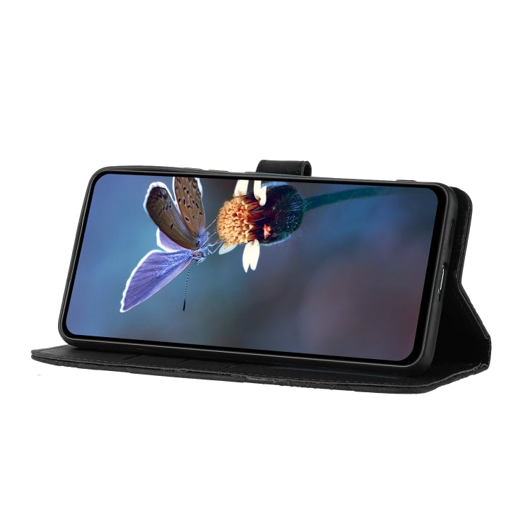 For Samsung Galaxy S25 5G Flower Embossing Pattern Leather Phone Case(Black) - Galaxy S25 5G Cases by PMC Jewellery | Online Shopping South Africa | PMC Jewellery | Buy Now Pay Later Mobicred