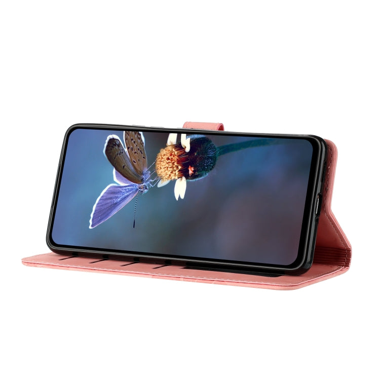 For Samsung Galaxy S25 Ultra 5G Flower Embossing Pattern Leather Phone Case(Pink) - Galaxy S25 Ultra 5G Cases by PMC Jewellery | Online Shopping South Africa | PMC Jewellery | Buy Now Pay Later Mobicred
