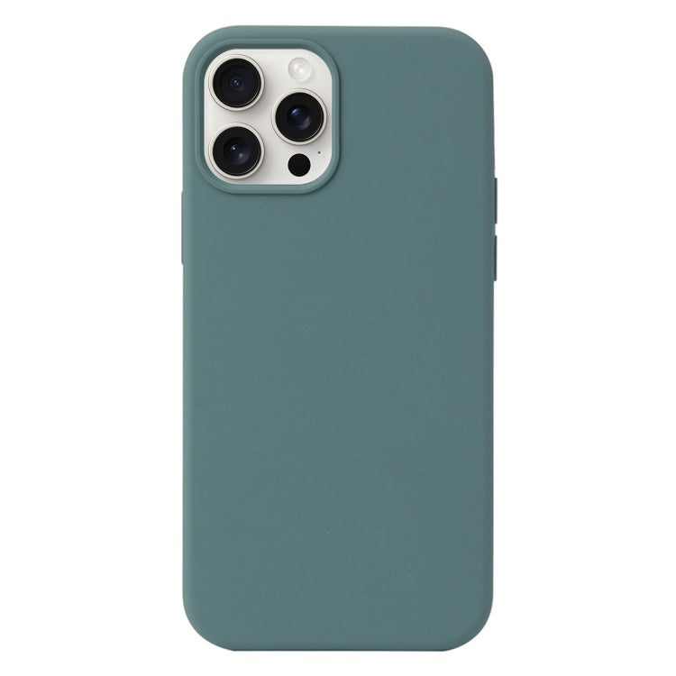 For iPhone 16 Pro Liquid Silicone Phone Case(Pine Needle Green) - free shipping - PMC TechLife - Order now!