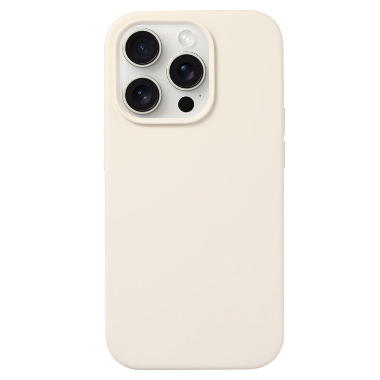 For iPhone 16 Pro Max Liquid Silicone Phone Case(Antique White) - iPhone 16 Pro Max Cases by PMC TechLife | Online Shopping South Africa | PMC TechLife | Buy Now Pay Later Mobicred