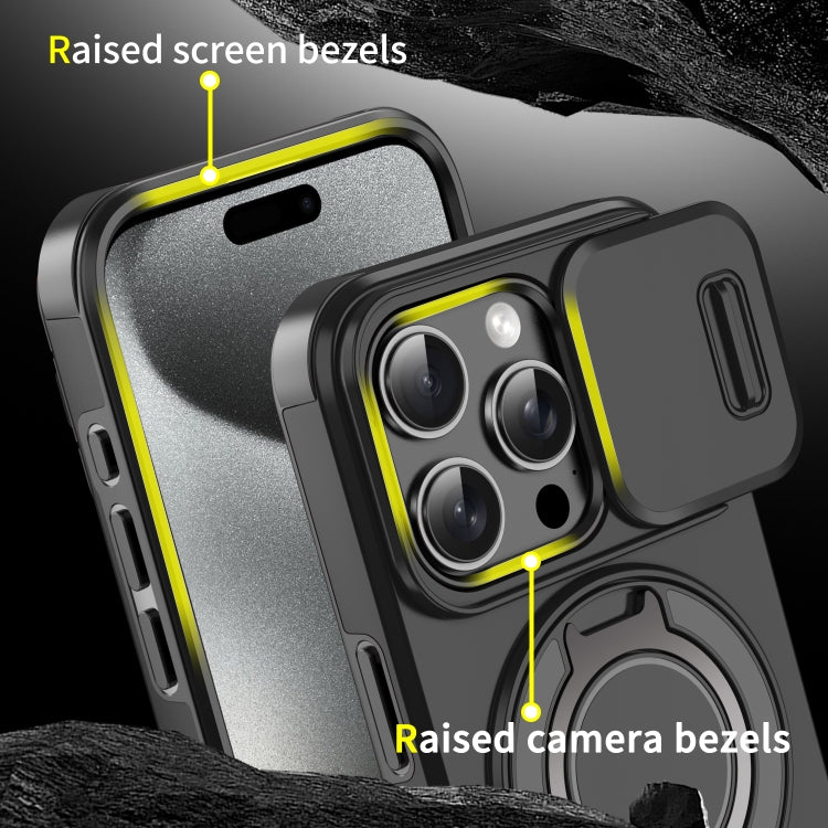 For iPhone 16 Pro Sliding Camshield Ring Holder Phone Case(Purple) - iPhone 16 Pro Cases by PMC TechLife | Online Shopping South Africa | PMC TechLife | Buy Now Pay Later Mobicred
