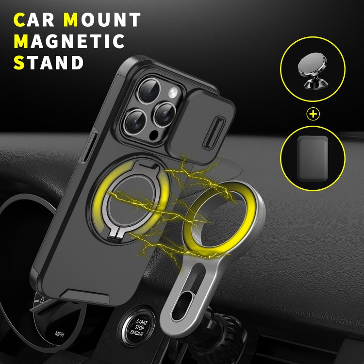 For iPhone 16 Pro Sliding Camshield Ring Holder Phone Case(Pink) - iPhone 16 Pro Cases by PMC TechLife | Online Shopping South Africa | PMC TechLife | Buy Now Pay Later Mobicred
