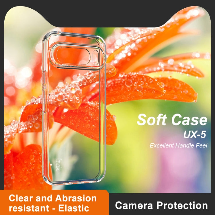 For Google Pixel 9 Pro XL IMAK UX-5 Series Transparent Shockproof TPU Protective Phone Case(Transparent  Black) - Google Cases by imak | Online Shopping South Africa | PMC Jewellery | Buy Now Pay Later Mobicred