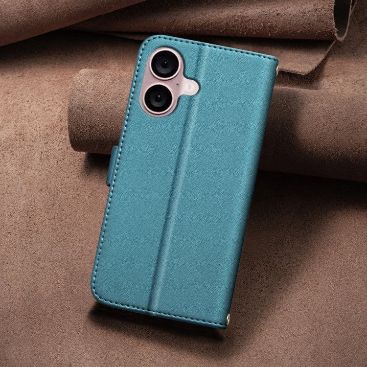 For iPhone 16 Square Texture Leather Phone Case(Green) - free shipping - PMC TechLife - Order now!
