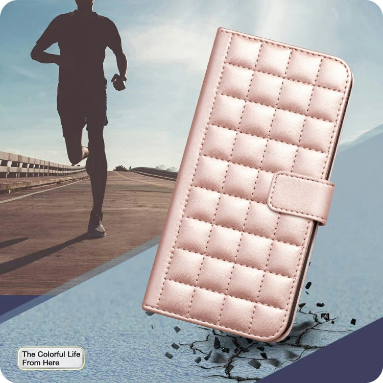 For Samsung Galaxy S25 Ultra 5G Square Texture Leather Phone Case(Rose Gold) - Galaxy S25 Ultra 5G Cases by PMC TechLife | Online Shopping South Africa | PMC TechLife | Buy Now Pay Later Mobicred