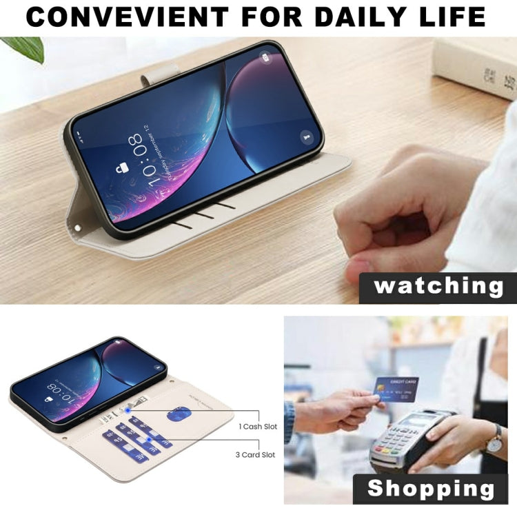 For Samsung Galaxy S25 Ultra 5G Square Texture Leather Phone Case(Beige) - Galaxy S25 Ultra 5G Cases by PMC TechLife | Online Shopping South Africa | PMC TechLife | Buy Now Pay Later Mobicred