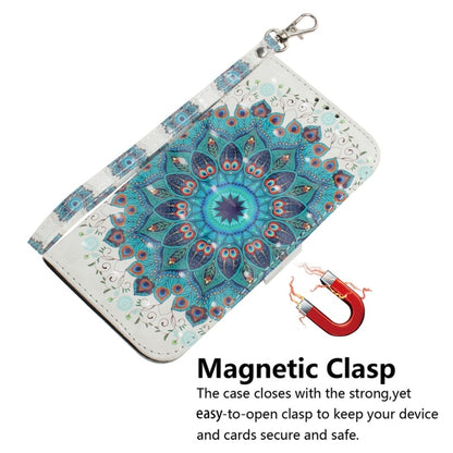 For Samsung Galaxy S25 5G 3D Colored Horizontal Flip Leather Phone Case(Peacock Wreath) - Galaxy S25 5G Cases by PMC Jewellery | Online Shopping South Africa | PMC Jewellery | Buy Now Pay Later Mobicred