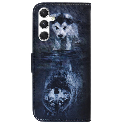 For Samsung Galaxy S25+ 5G Coloured Drawing Flip Leather Phone Case(Wolf and Dog) - Galaxy S25+ 5G Cases by PMC Jewellery | Online Shopping South Africa | PMC Jewellery | Buy Now Pay Later Mobicred