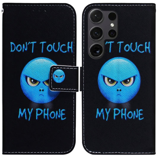 For Samsung Galaxy S25 Ultra 5G Coloured Drawing Flip Leather Phone Case(Anger) - Galaxy S25 Ultra 5G Cases by PMC Jewellery | Online Shopping South Africa | PMC Jewellery | Buy Now Pay Later Mobicred