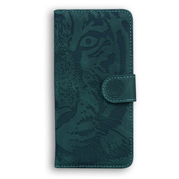 For Samsung Galaxy S25 5G Tiger Embossing Pattern Flip Leather Phone Case(Green) - Galaxy S25 5G Cases by PMC Jewellery | Online Shopping South Africa | PMC Jewellery | Buy Now Pay Later Mobicred