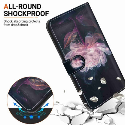 For Samsung Galaxy S25 5G Crystal Texture Colored Drawing Leather Phone Case(Purple Peony) - Galaxy S25 5G Cases by PMC Jewellery | Online Shopping South Africa | PMC Jewellery | Buy Now Pay Later Mobicred