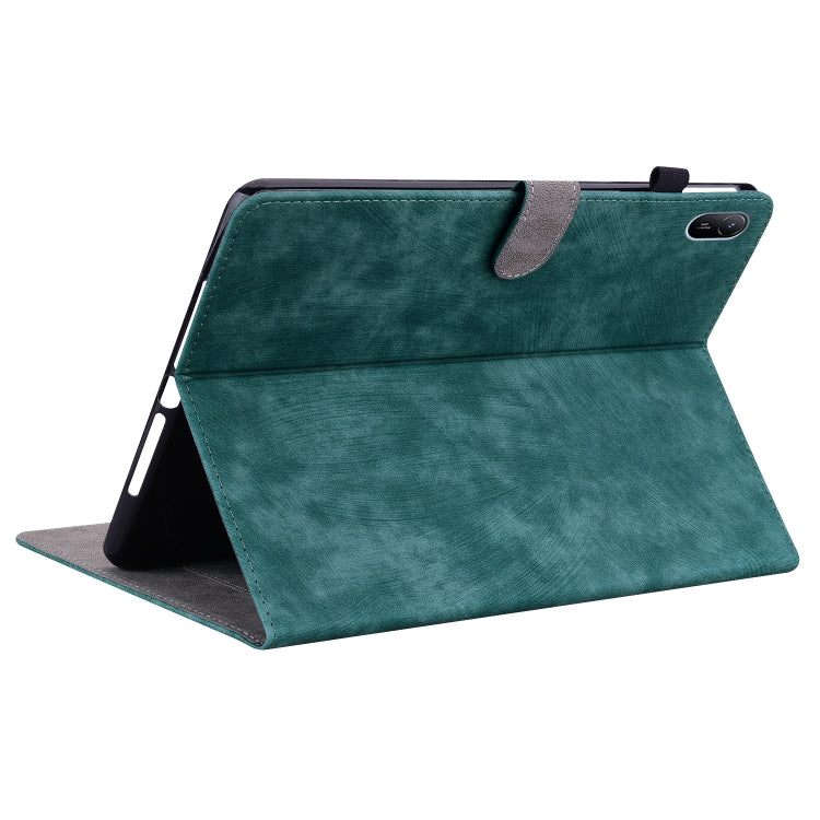 For Huawei MatePad SE 11 2024 Tiger Pattern Flip Leather Tablet Case(Dark Green) - Huawei by PMC Jewellery | Online Shopping South Africa | PMC Jewellery | Buy Now Pay Later Mobicred