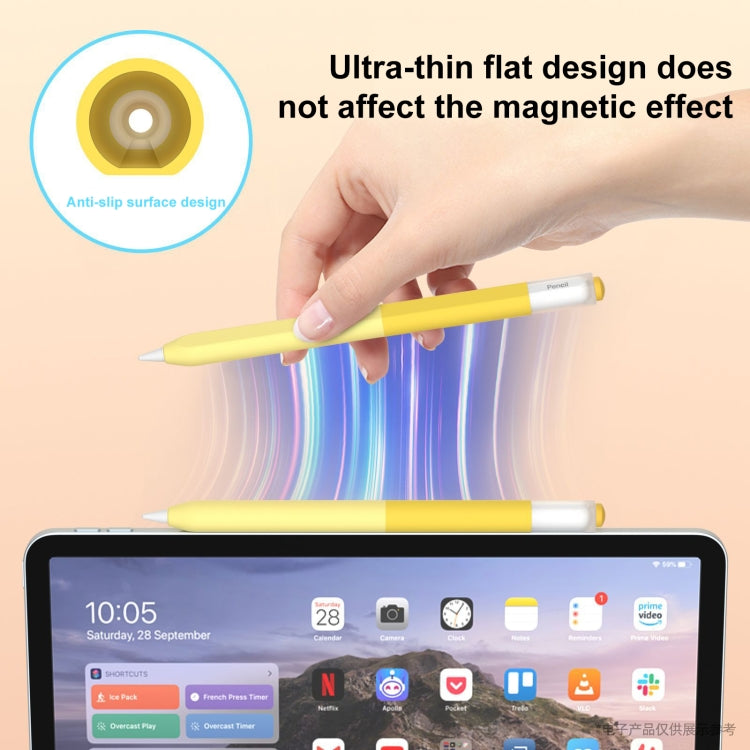 For Apple Pencil USB-C Gradient Silicone Stylus Protective Case(Yellow) - Pencil Accessories by PMC Jewellery | Online Shopping South Africa | PMC Jewellery | Buy Now Pay Later Mobicred