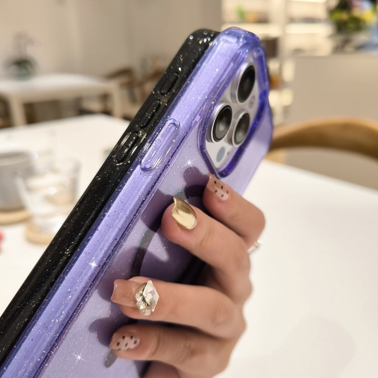 For iPhone 16 Pro Max Glitter Powder TPU Hybrid PC MagSafe Phone Case(Translucent) - iPhone 16 Pro Max Cases by PMC Jewellery | Online Shopping South Africa | PMC Jewellery | Buy Now Pay Later Mobicred