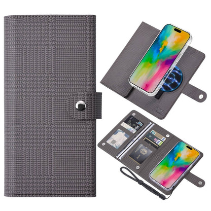 For iPhone 16 Plus ViLi GHA-C Series RFID MagSafe Magnetic Flip Leather Phone Case(Grey) - iPhone 16 Plus Cases by ViLi | Online Shopping South Africa | PMC Jewellery | Buy Now Pay Later Mobicred