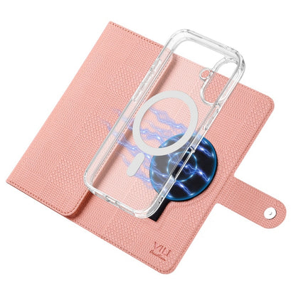 For iPhone 14 Pro Max ViLi GHA-C Series RFID MagSafe Magnetic Flip Leather Phone Case(Pink) - iPhone 14 Pro Max Cases by ViLi | Online Shopping South Africa | PMC Jewellery | Buy Now Pay Later Mobicred