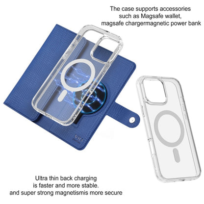 For iPhone 16 ViLi GHB-C Series RFID MagSafe Magnetic Flip Leather Phone Case(Blue) - iPhone 16 Cases by ViLi | Online Shopping South Africa | PMC Jewellery | Buy Now Pay Later Mobicred