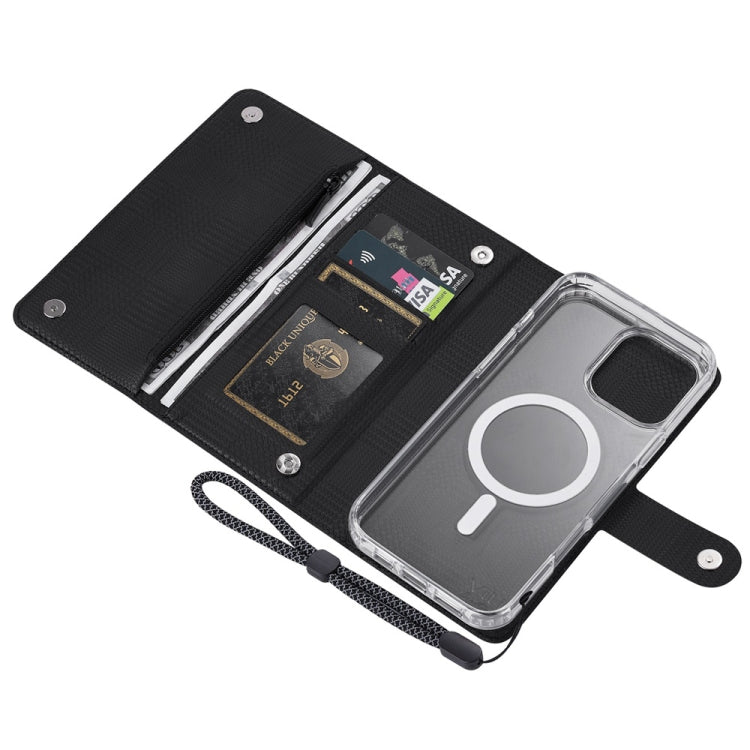 For iPhone 13 Pro Max ViLi GHB-C Series RFID MagSafe Magnetic Flip Leather Phone Case(Black) - iPhone 13 Pro Max Cases by ViLi | Online Shopping South Africa | PMC Jewellery | Buy Now Pay Later Mobicred