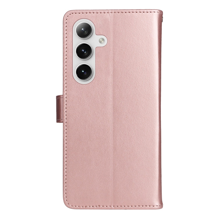 For Samsung Galaxy S25+ / S24+ 5G Cat and Bee Embossed Flip Leather Phone Case(Rose Gold) - Galaxy S25+ 5G Cases by PMC Jewellery | Online Shopping South Africa | PMC Jewellery | Buy Now Pay Later Mobicred