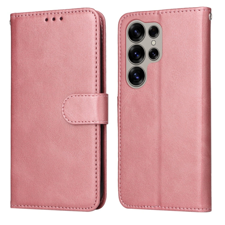 For Samsung Galaxy S25 Ultra 5G Classic Calf Texture Flip Leather Phone Case(Rose Gold) - Galaxy S25 Ultra 5G Cases by PMC Jewellery | Online Shopping South Africa | PMC Jewellery | Buy Now Pay Later Mobicred