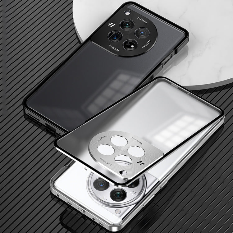 For OnePlus 13 Snap Buckle Single-sided Metal Frame Frosted Phone Case(Silver) - OnePlus Cases by PMC TechLife | Online Shopping South Africa | PMC TechLife | Buy Now Pay Later Mobicred