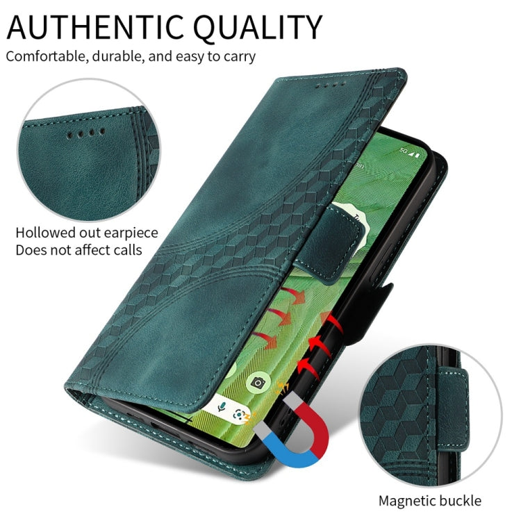 For Samsung Galaxy S25 Ultra 5G Embossed Rhombus Starry Leather Phone Case(Green) - Galaxy S25 Ultra 5G Cases by PMC Jewellery | Online Shopping South Africa | PMC Jewellery | Buy Now Pay Later Mobicred