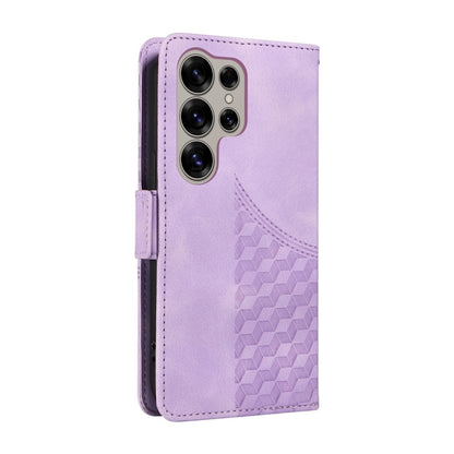 For Samsung Galaxy S25 Ultra 5G Embossed Rhombus Starry Leather Phone Case(Purple) - Galaxy S25 Ultra 5G Cases by PMC Jewellery | Online Shopping South Africa | PMC Jewellery | Buy Now Pay Later Mobicred