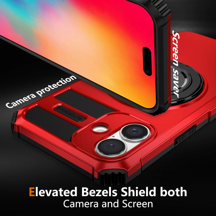 For iPhone 16 Plus Rotating Magnetic Holder Phone Case(Red) - iPhone 16 Plus Cases by PMC TechLife | Online Shopping South Africa | PMC TechLife | Buy Now Pay Later Mobicred