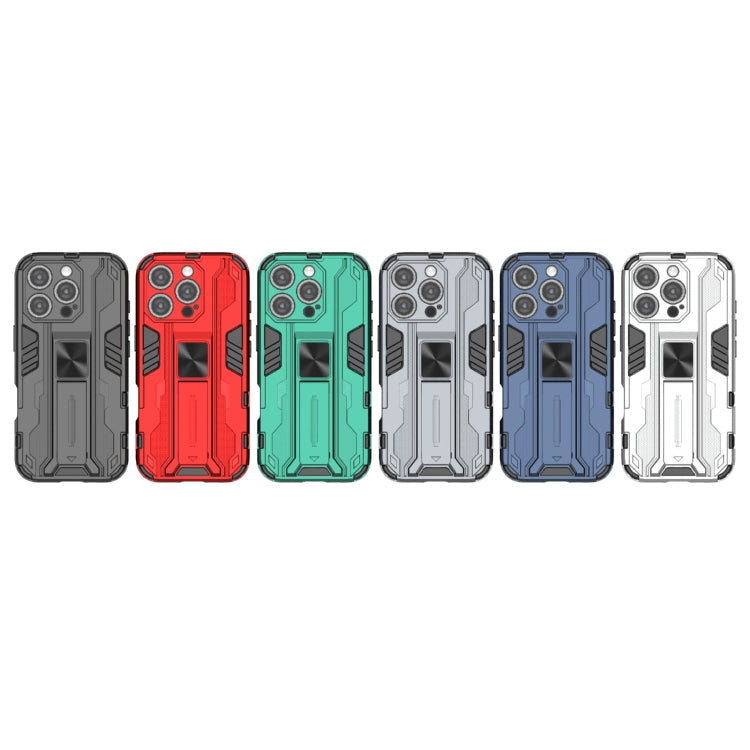 For iPhone 16 Pro Supersonic PC + TPU Holder Phone Case(Grey) - iPhone 16 Pro Cases by PMC TechLife | Online Shopping South Africa | PMC TechLife | Buy Now Pay Later Mobicred