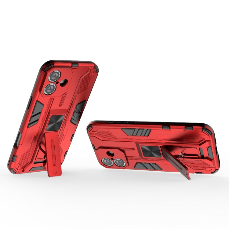 For iPhone 16 Plus Supersonic PC + TPU Holder Phone Case(Red) - iPhone 16 Plus Cases by PMC Jewellery | Online Shopping South Africa | PMC Jewellery | Buy Now Pay Later Mobicred