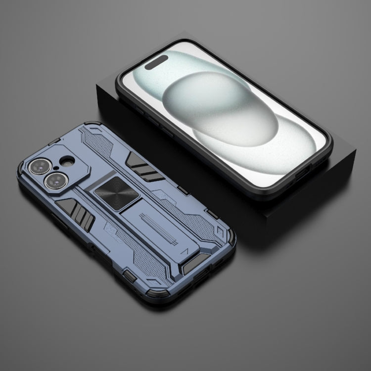 For iPhone 16 Supersonic PC + TPU Holder Phone Case(Grey) - free shipping - PMC TechLife - Order now!