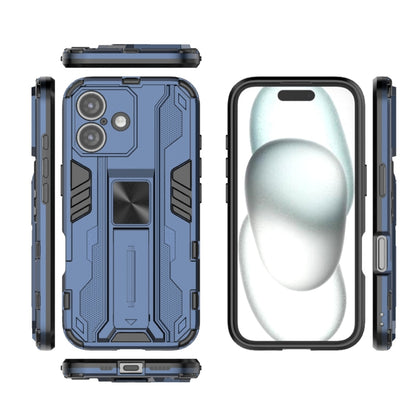 For iPhone 16 Supersonic PC + TPU Holder Phone Case(Blue) - iPhone 16 Cases by PMC Jewellery | Online Shopping South Africa | PMC Jewellery | Buy Now Pay Later Mobicred