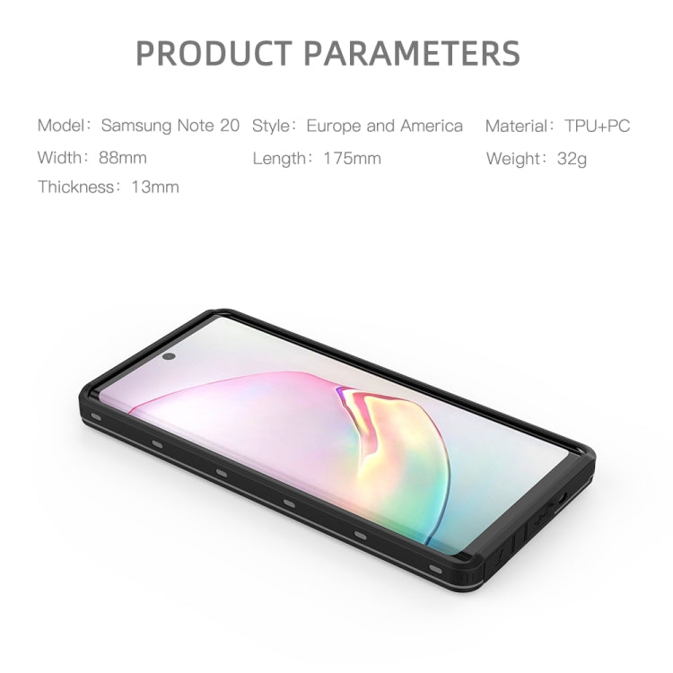 For Samsung Galaxy Note20 5G RedPepper Shockproof Scratchproof Dust-proof PC + TPU Protective Case(Blue) - Galaxy Note20 Cases by RedPepper | Online Shopping South Africa | PMc TechLife | Buy Now Pay Later Mobicred