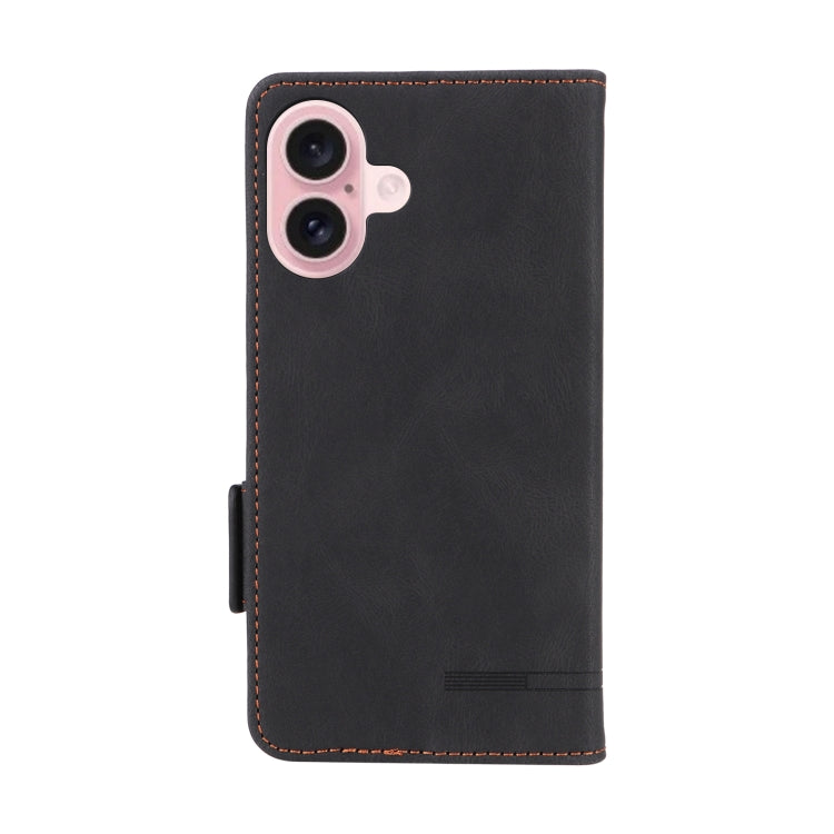 For iPhone 16 Plus Magnetic Clasp Leather Phone Case(Black) - iPhone 16 Plus Cases by PMC TechLife | Online Shopping South Africa | PMC TechLife | Buy Now Pay Later Mobicred