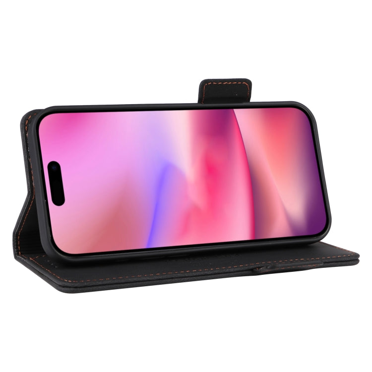 For iPhone 16 Plus Magnetic Clasp Leather Phone Case(Black) - iPhone 16 Plus Cases by PMC TechLife | Online Shopping South Africa | PMC TechLife | Buy Now Pay Later Mobicred