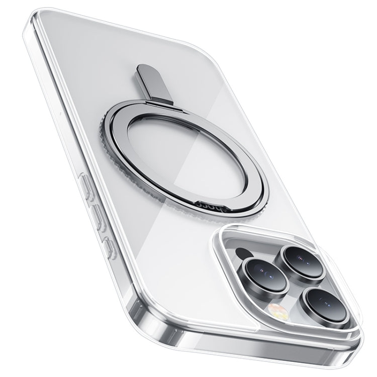 For iPhone 16 Pro hoco AS1 MagSafe Magnetic Rotating Stand Phone Case(Black) - iPhone 16 Pro Cases by hoco | Online Shopping South Africa | PMC Jewellery | Buy Now Pay Later Mobicred