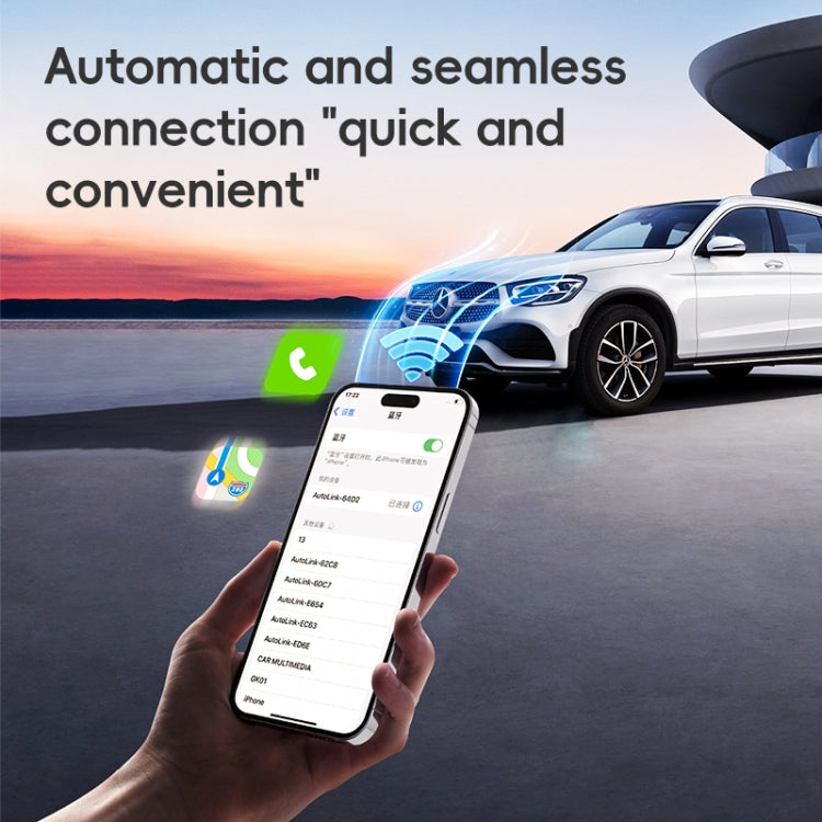 For Android Car Carplay Box Wired to Wireless Auto Conversion Adapter(Black) - Bluetooth Adapters by PMC TechLife | Online Shopping South Africa | PMC TechLife | Buy Now Pay Later Mobicred