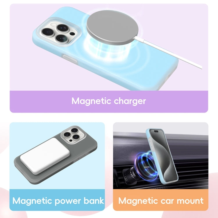 For iPhone 16 Pro Jelly Liquid Silicone MagSafe Magnetic Phone Case(Blue) - iPhone 16 Pro Cases by PMC TechLife | Online Shopping South Africa | PMC TechLife | Buy Now Pay Later Mobicred