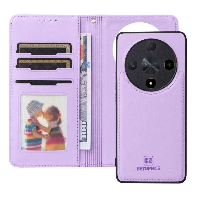 For Honor Magic6 Lite 5G BETOPNICE BN-005 2 in 1 Detachable Imitate Genuine Leather Phone Case(Light Purple) - Honor Cases by BETOPNICE | Online Shopping South Africa | PMC Jewellery | Buy Now Pay Later Mobicred