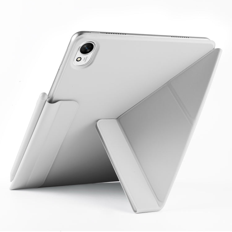 For Huawei MatePad Air 11.5 2023 Fixed Buckle Magnetic Deformation Leather Tablet Case(Grey) - Huawei by PMC TechLife | Online Shopping South Africa | PMC TechLife | Buy Now Pay Later Mobicred